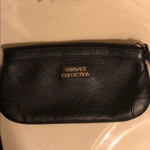 Versace collection leather wristlet